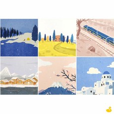 GOS 떡메모지 소형떡메모지 여행 그림다이어리