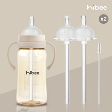 하이비 더블하트호환 교체용 젖병빨대세트, 1단계 간편 빨대 2P, 2세트, 1ml