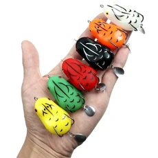 루어베이트 토끼 개구리 스팽글 장거리 투척 헤비 그래스 지역 특수 블랙피쉬 킬링 가짜 미끼, 02 5cm 12g, 7. 6pcs