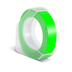 Dymo 라벨 테이프용 3D 플라스틱 테이프 Motex E101 E202 수동 타자기 12965 1610 메이커용 9mm, Fluorescent Green