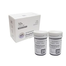 Feelcheck 필첵 혈당시험지 혈당지 혈당스트립 1box 50매입, 1세트