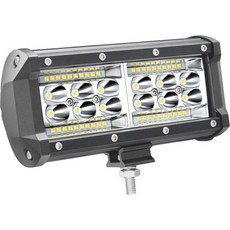LED 장비 작업 조명 5인치 보트 해양 포드 와이드 플러드 화이트 빔 120W 10000lm 12V 24V RV 캠퍼 외부 장면 트랙터 트레일러 실외 광역 6팩, 7 Inch 1 Pack
