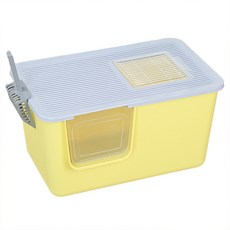 巨無霸加高加深防外濺貓砂盆, 黃色, 1個