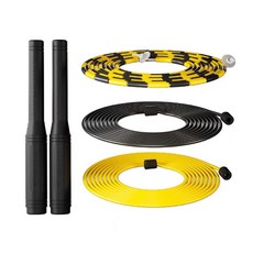 FITTERGEAR PVC高速跳繩組，可調式設計，強化心肺協調, 黑黃色（買一贈二）, 1個