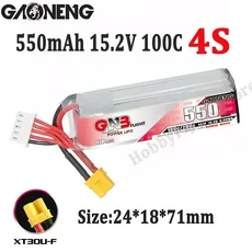 GAONENG GNB 550mAh 100C 고C 속도 LiPo 배터리 - FPV 레이싱 및 프리스타일 드론용 XT30U-F 플러그 포함 2