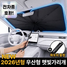 언바스 6세대 티타늄 앞유리 차량용 햇빛가리개 우산형, 1개, 다크블랙 1개, 다크블랙