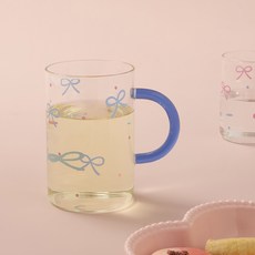 [MODERN HOUSE 중계점] 러브소르베 동글 블루핸들 내열유리컵 600ml GA0126009, 1개, 이미지참고