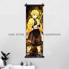 귀멸의칼날 아크릴스탠드 귀칼 장식 스크롤 그림 Himejima Gyoumei 벽 예술 Tomioka Giyuu 홈 Rengoku Kyoujurou 애니메이션 포스터, [00] 25x75cm(10x30inch), [39] gmzr14-33