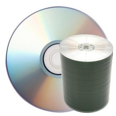 【臺灣製造】A級 無印刷 CD-R 52X/700MB 空白光碟片 100片, 1套, 無印刷700MB