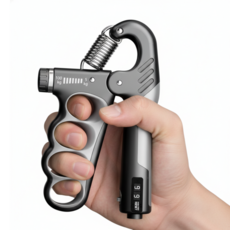 프리미엄 강도조절 카운터 악력기, 1개, 그레이