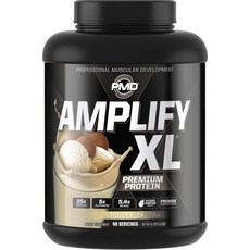 PMD Sports Amplify XL 프리미엄 유청 단백질 보충제 하이드로 그린 블렌드 - 근육 근력 및 회복을 위한 슈퍼푸드 포함 글루타민 및 유청 단백질 매트릭스, 1개