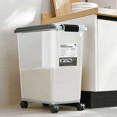 이동식 업소용 쌀통 밀가루 주방 밀가루통 밀폐 잡곡통 쌀독, 1 휠리스민트 그린 쌀 20근/밀가루 15근