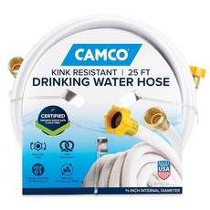 Camco 테이스트퓨어 식수 호스 길이 8m 내경 2cm lead&BPA 무첨가 뒤틀림 방지 강화 소재(22783), 25-Foot
