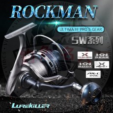 Lurekiller ROCKMAN 3000XG-10000HG 金屬輪體 鐵板輪 波趴輪 高速捲線器 漁輪 路亞, SW3000XG