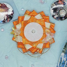 新款夏彦简约原创灰色无拖尾吧唧托吧唧托痛包diy底托, 橙色（流光蝴蝶）, 1個