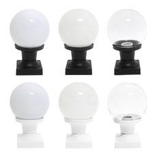 대성 PC글러브 원형 문주등 정원조명 전등 구슬등 조명등 보안조명 직부조명 데크조명 옥외등 공직부등 원형조명 각파이프 받침대형 사각데크 원형데크 울타리 글로브 카페등 인테리어, 대성 5인치 PC 문주등 75 흑색, 광확산, LED벌브 없음, 1개