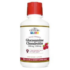 21ST CENTURY 覆盆子風味葡萄糖胺軟骨素保健液 1500mg+1200mg, 1個, 480毫升