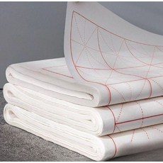 대용량 붓글씨 화선지 서예 격자 칸 연습지 구궁지 종이, 두꺼운 앤티크 7.5cmx32칸 총 3200칸, 반쯤 익힌 종이 서예와 그림 잉크 반