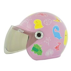 FH200Y 兒童安全帽 彩繪, 小恐龍-粉紫