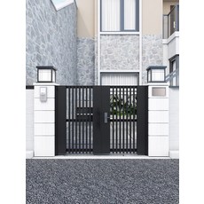 알루미늄 전동 슬라이딩 대문 정원 철제 야외 맞춤 주택용 정원문 펜스용 001, 1개