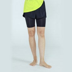 에리페 여성용 튤라 반바지 일체형 5부 워터레깅스, 블랙