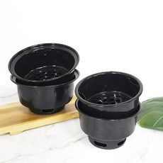 유유마트 국산 업소용 막로스타 법랑 숯통 (17cm/21cm) 숯불 운반 원형 화로, 1개