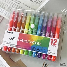 BK 고체 형광펜 세트, 12종 세트