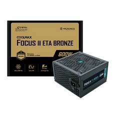 마이크로닉스 COOLMAX FOCUS II 600W ETA BRONZE, BLACK