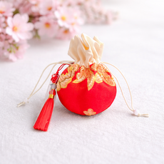 [골프면세점] 홀인원 비단 복주머니 외국인 골퍼 골프선물 추천, 1개, 빨강