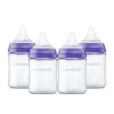 란시노 유리젖병 160ml & 젖꼭지 S 4세트, 5 Ounce, XS Flow, 4 Count