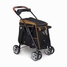 Petstro沛德奧寵物推車 P-STAR系列 903探險者號 承載28公斤 輕巧鋁管 前後門 加高 李小貓之家, 大地棕, 1個