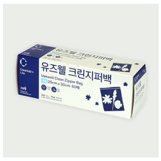 [영번지몰] 크린랲 알뜰지퍼백 50p (대) 25*30cm, 대(L), 1개