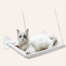 유즈Shop 고양이 창문 휴식처 펫거치대, 카키