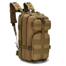 donnashop 軍事風揹包 26L, 棕色