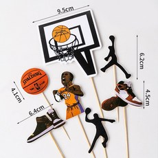 아크릴 농구토퍼 농구케이크 토퍼 농구공토퍼 농구소품, 1개