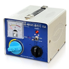 삼양AVR 차량용 배터리 충전기 12V 24V겸용 15A SY-15A, 1개, 110cm