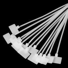 標籤式尼龍紮帶, 白色 3*100MM 1000條 PP料, 1套