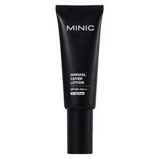 미닉 미니멀 모공 잡티 주근깨 완벽 커버로션 남자 선크림 파운데이션 비비크림, 1호 라이트베이지, 1개