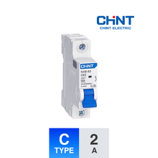 친트 MCB NXB-63 1P C타입 산업용 회로 배선 차단기 전기 배선용차단기 2A, 1개