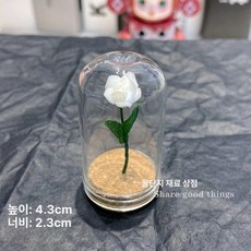 납골당꾸미기 미니어처 장미 유리돔 미니어쳐 화분, 1개, 기본 색상