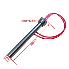 DN25 카트리지 히터 12V 엘리먼트 스테인리스 스틸 침수형 튜브 파이프 1인치 나사 200w/300w, 01 12V 200W