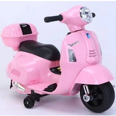 전동 오토바이 어린이 전동차 유아 베스파 전동바이크 미니 선물 아기 키즈 아동, 02.핑크 라이트+음악