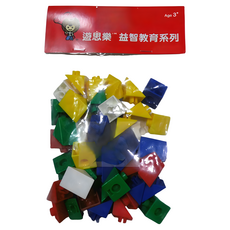 USL遊思樂 三角形連接塊(5色 50pcs) 益智教育玩具 百變連接塊 台灣製, 多色, 1套