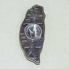 台灣轉轉 全不鏽鋼 雷射雕刻 指尖飛輪 Fidget Spinner (指尖陀螺、手指陀螺), 1個, 縣市分界線