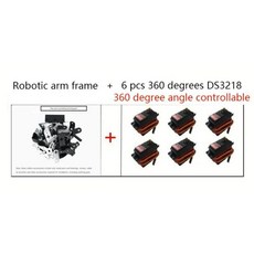 금속 합금 암 클램프 클로 키트 6 DOF DIY 로봇 매니퓰레이터 MG996 서보 프로그래밍, 360 Package 4, A