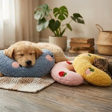 오렌지토파즈 애견 애묘 수면 베개 꿀잠 반려동물 강아지 고양이 턱받침 쿠션 애견베개, 핑크