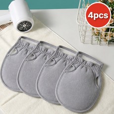 홈모어 때밀림제로 PRO 2.0 샤워패드 샤워 글러브, 1세트, 4개입, 미스틱 그레이