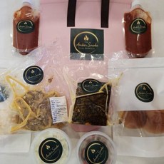 [더앰버스모크] 앰버 스타터 세트 참나무 훈연 삼겹스킷 풀드포크 텍사스바베큐(선물 캠핑), 2인세트