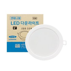 국산 LED 광민 6인치 다운라이트 15w 천장 매입 매립등, 주백색, 1개