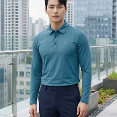 김영주골프 남성 여름 시원한 긴팔 카라티 스판 골프 티셔츠 등산 작업복 기능성